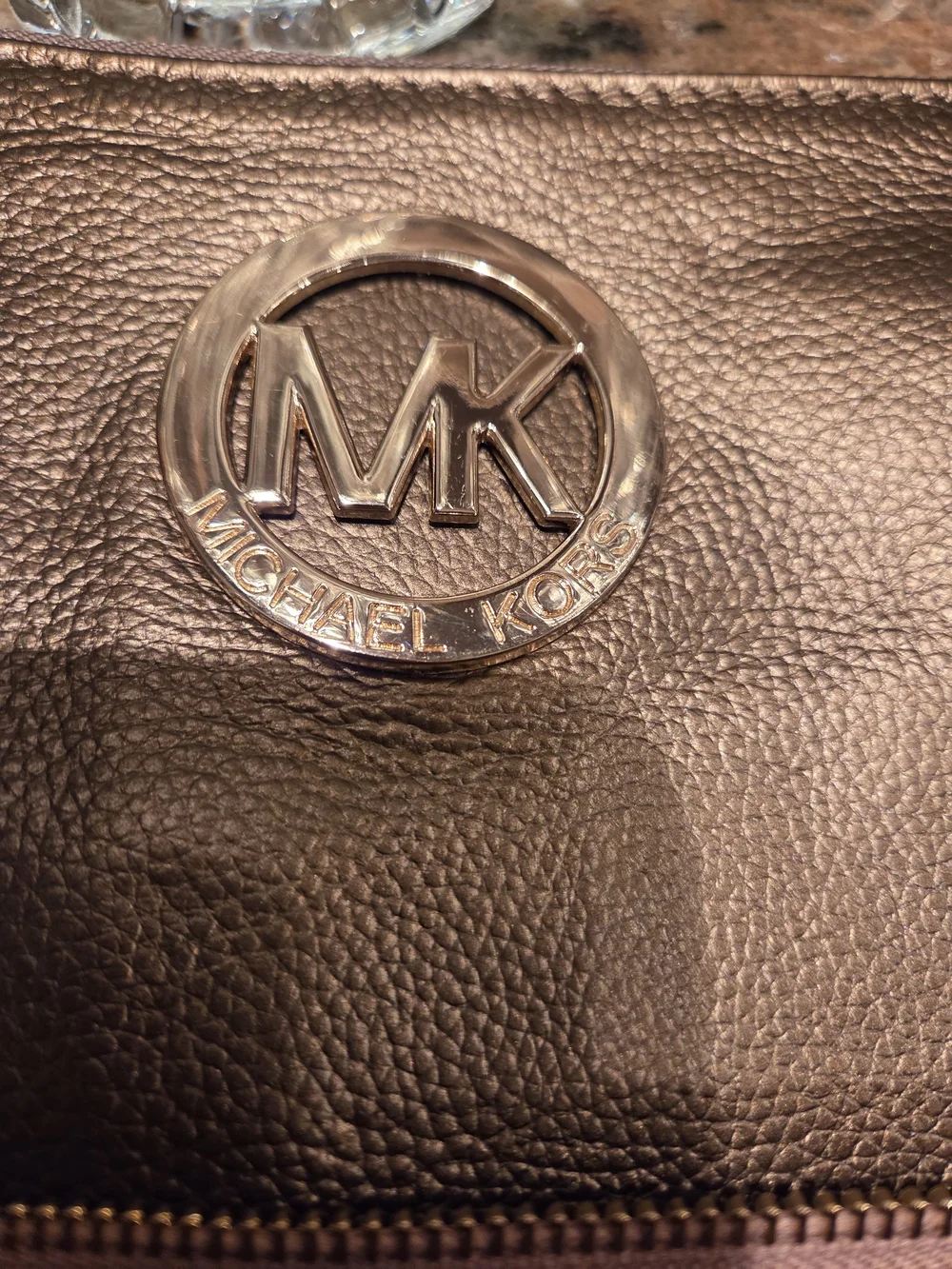 Michael Kors Women’s Metallic Crossbody Set - Bronze Gold & Rose Gold
